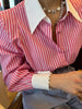 Streep blouse meerkleurig