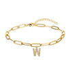 Initialen armband met grove schakels