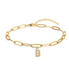 Initialen armband met grove schakels