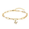 Initialen armband met grove schakels