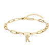 Initialen armband met grove schakels