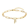Initialen armband met grove schakels