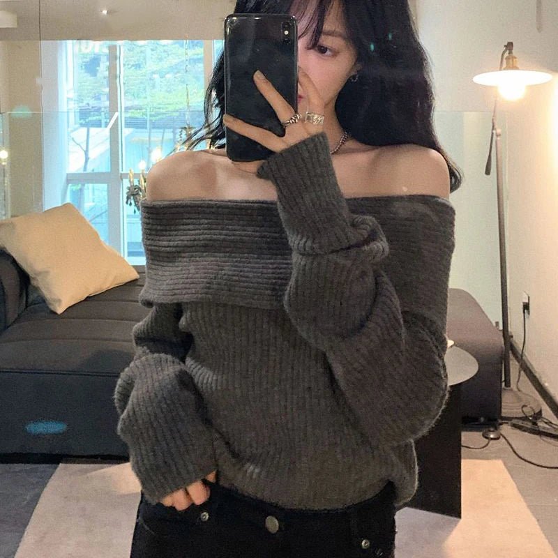 Tina off shoulder trui