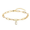 Initialen armband met grove schakels