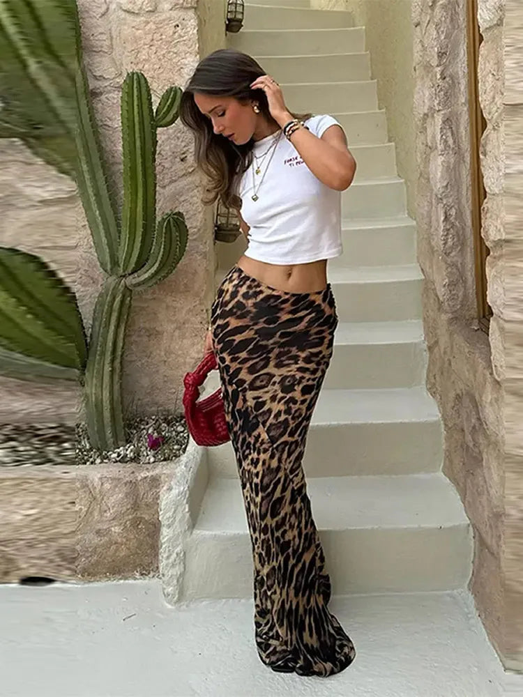 Luipaard print rok