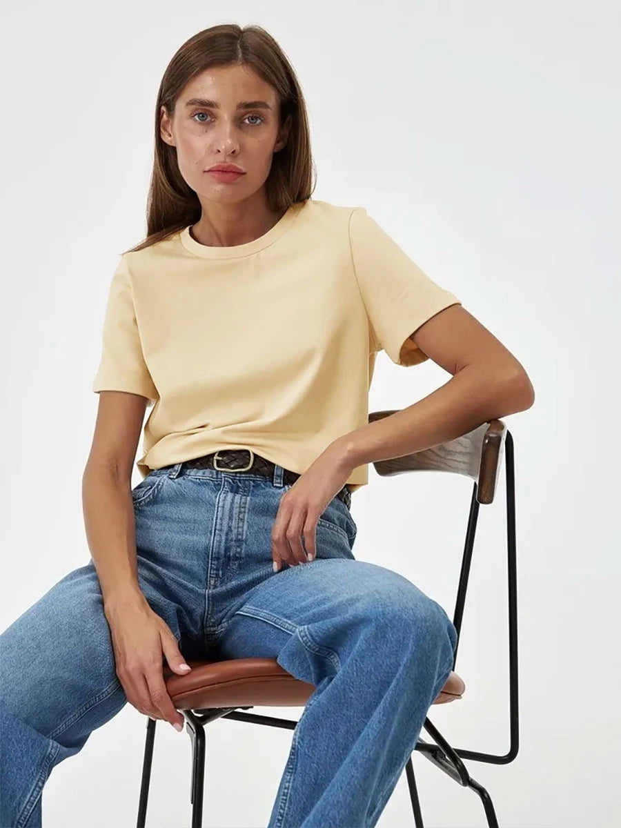 Basic t shirt 100% katoen
