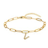 Initialen armband met grove schakels