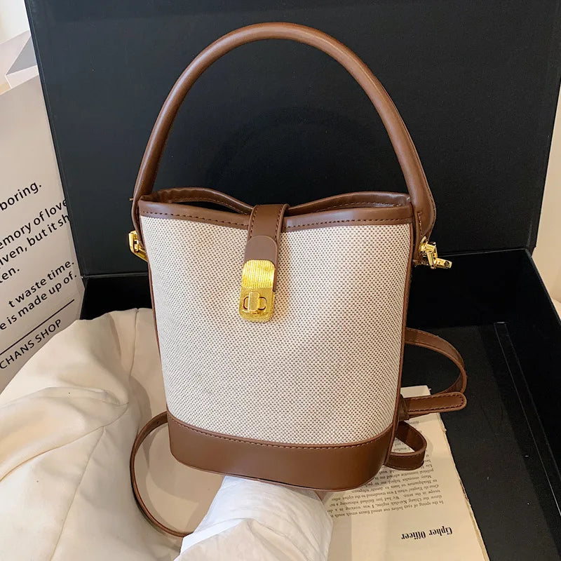 Chloe canvas bucket tas