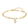 Initialen armband met grove schakels
