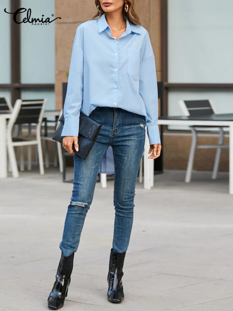 Celia blouse met knoop detail