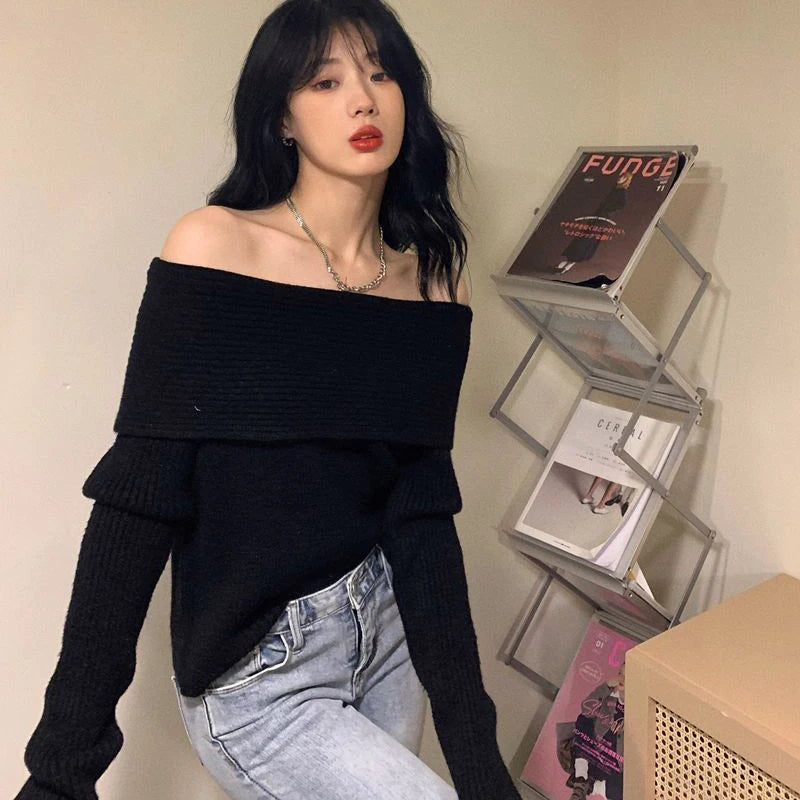 Tina off shoulder trui