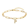 Initialen armband met grove schakels