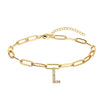 Initialen armband met grove schakels