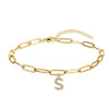 Initialen armband met grove schakels