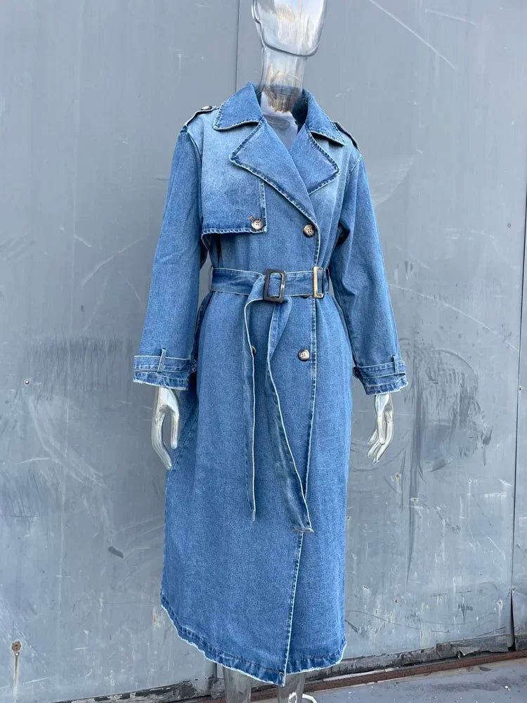Denim trenchcoat