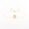 Initialen armband met stof en kleurtjes