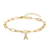 Initialen armband met grove schakels